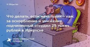 Что делать если начальник хамит