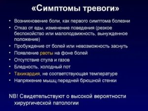 Симптомы тревожности