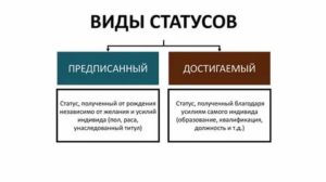 Социальный статус виды