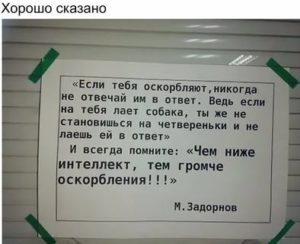 умные ответы на оскорбления