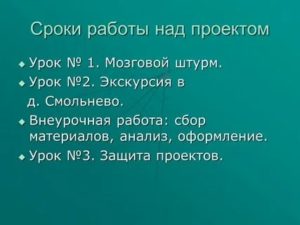 Срок работы