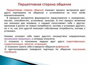 Перцептивная сторона общения