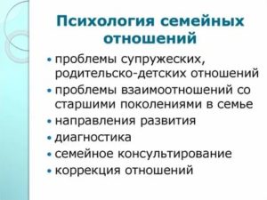 Психология семейных отношений жены и мужа