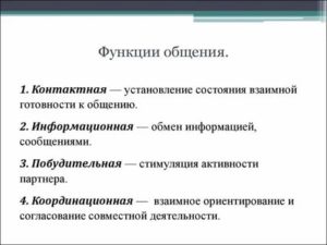 Функции общения психология