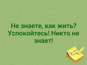 Если не знаешь как жить дальше