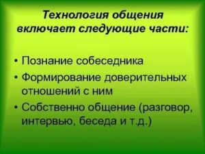 Технологии общения