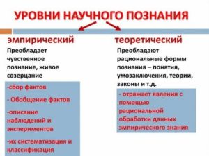 Уровни научного познания