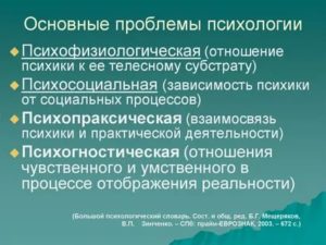 Проблемы психологии