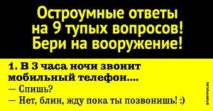 Остроумные ответы на тупые вопросы