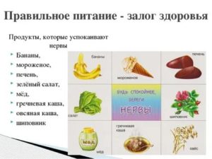 какие продукты успокаивают нервы